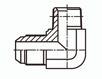 Адаптер угловой 90° дюймовый