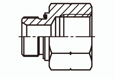 Штуцер в корпус с уплотнительным кольцом ISO 1179