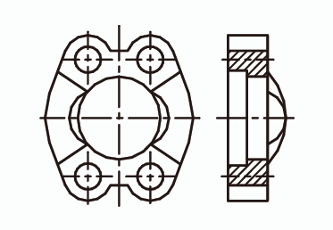 Скоба неразъёмная (квадрат) ISO 6162 - 1 SAE 0518
