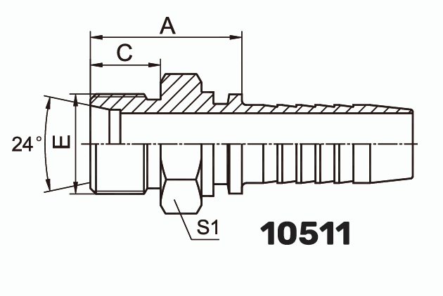 Фитинг DKOS Штуцер 0° DN 6