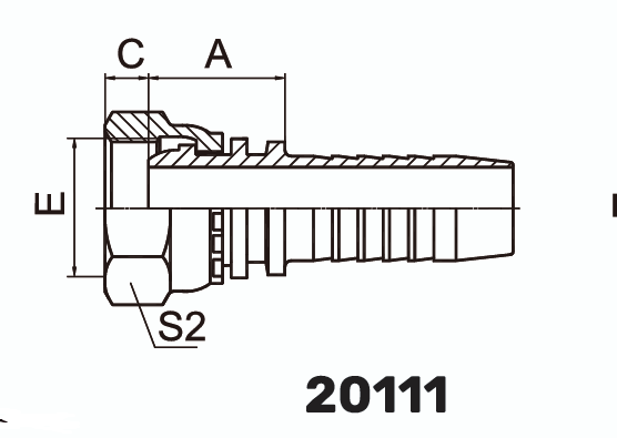 Фитинг DK Гайка 0° DN 10