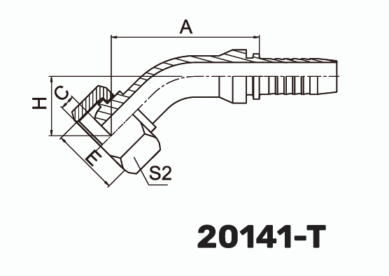 Фитинг DK Гайка 45° DN 38