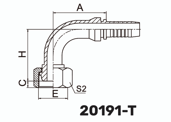 Фитинг DK Гайка 90° DN 12
