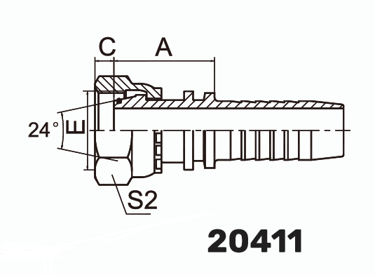 Фитинг DKOL Гайка 0° DN 25