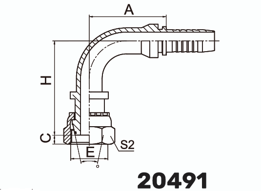 Фитинг DKOL Гайка 90° DN 6