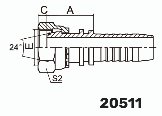 Фитинг DKOS Гайка 0° DN 6