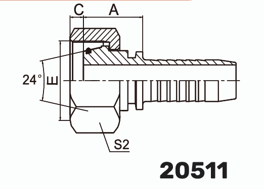 Фитинг DKOS Гайка 0° DN 6