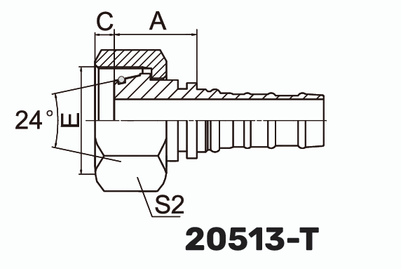 Фитинг DKOS interlock CS Гайка 0° DN 32