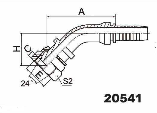 Фитинг DKOS Гайка 45° DN 20