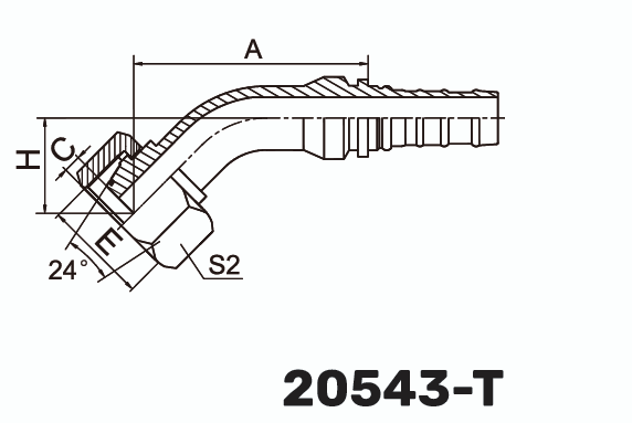 Фитинг DKOS interlock CS Гайка 45° DN 32