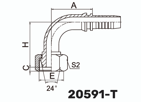 Фитинг DKOS Гайка 90° DN 8