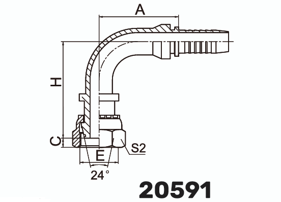 Фитинг DKOS Гайка 90° DN 6