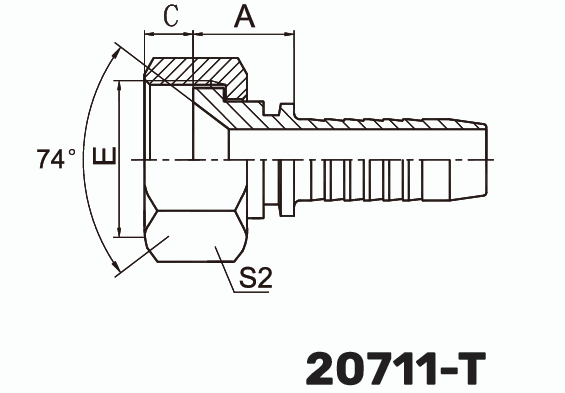 Фитинг DKI Komatsu Гайка 0° DN 25