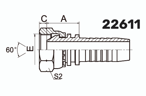 Фитинг BSP Штуцер 0° DN 8