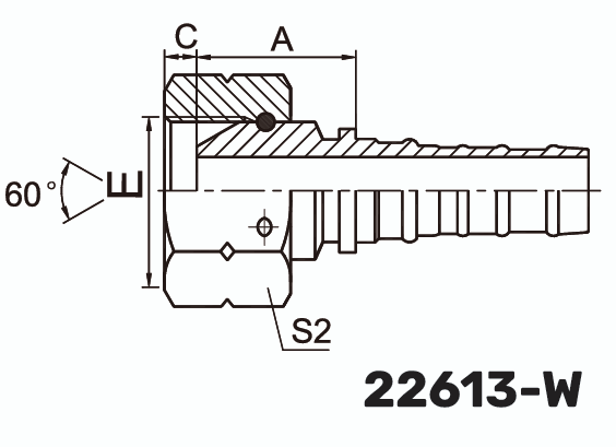 Фитинг BSP interlock CS Гайка 0° DN 50