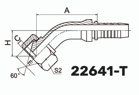 Фитинг BSP Гайка 45° DN 20