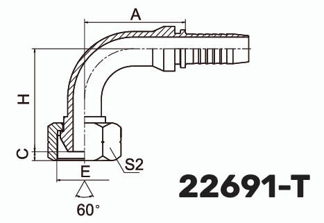 Фитинг BSP Гайка 90° DN 20