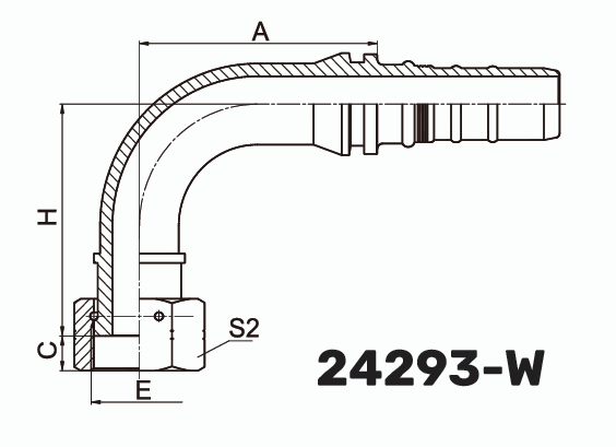 Фитинг ORFS Interlock CS Гайка 90° DN 25