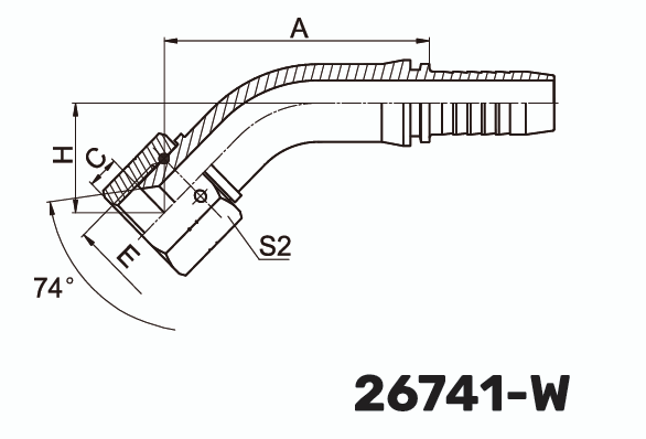 Фитинг JIC Гайка 45° DN 50