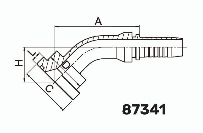 Фитинг фланцевый SF 3000PSI (SFL) 45° DN 16