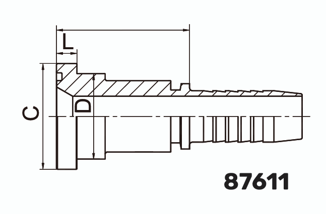 Фитинг фланцевый F 6000PSI (SFS) 0° DN 32