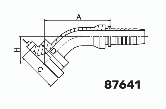 Фитинг фланцевый F 6000PSI (SFS) 45° DN 32
